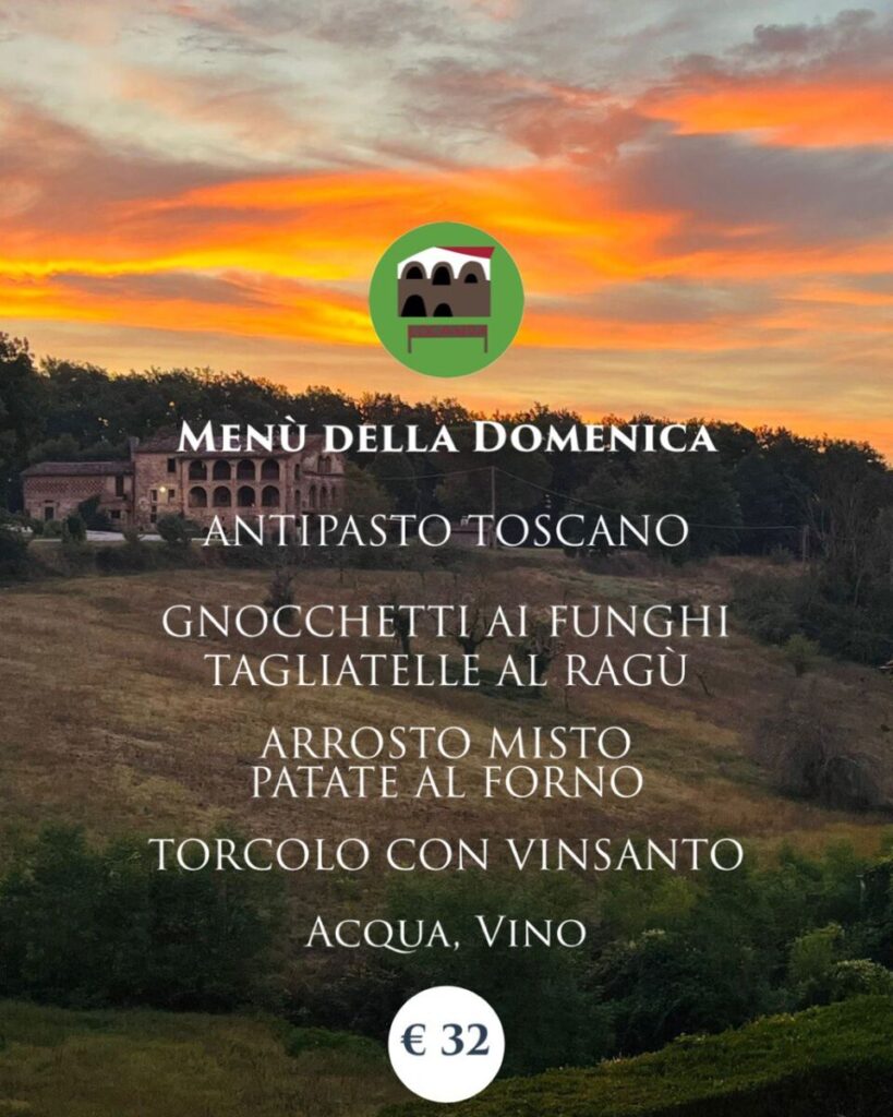 Menu fisso tradizionale della Domenica a pranzo